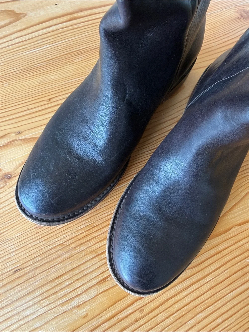 Frye Dark Brown Leather Over-the-Knee Buckle Boots